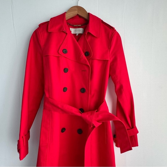 Hobbs Saskia trench coat red excellent condition size 6 - Picture 4 of 16